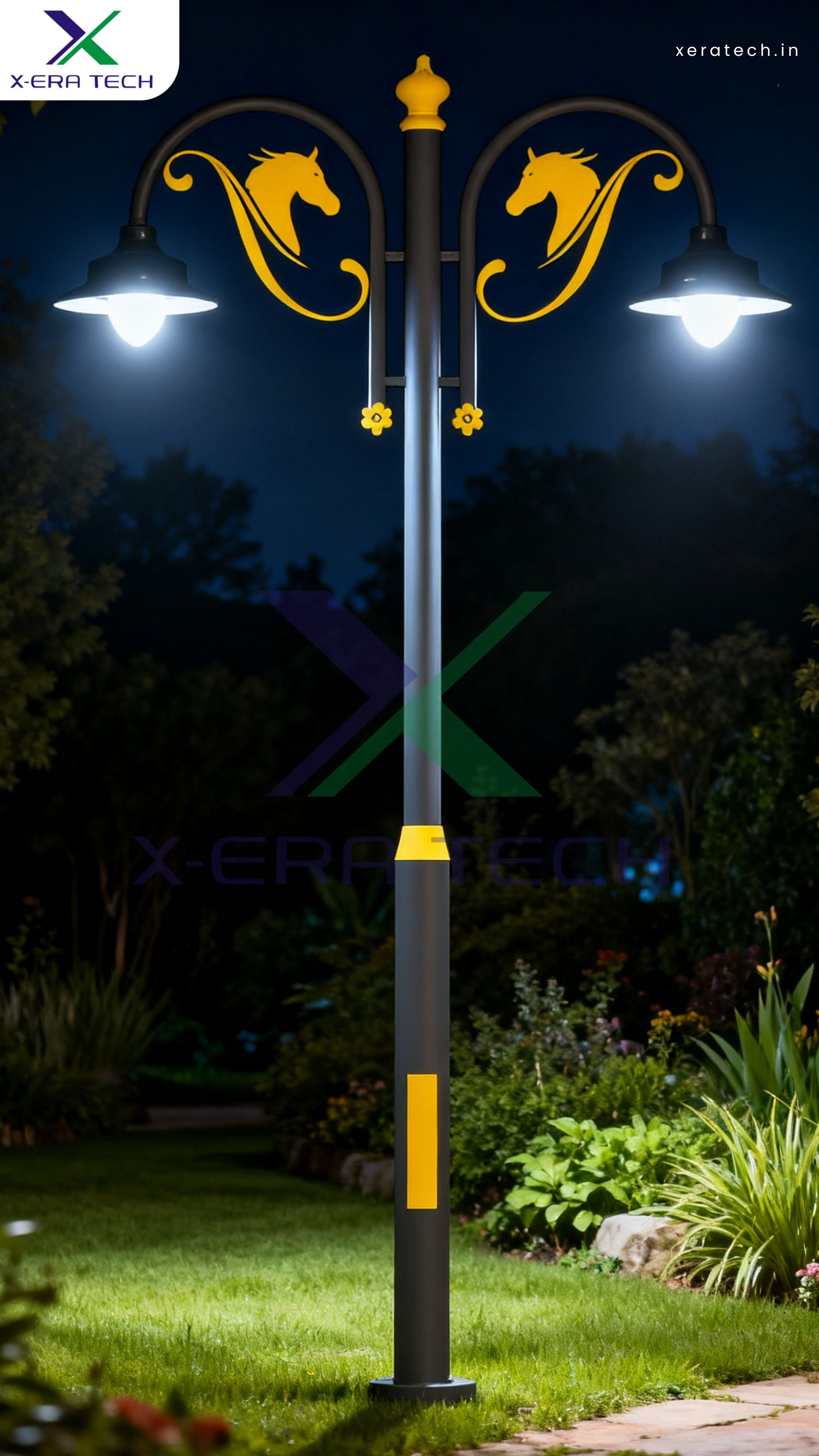 Decorative LED street light pole design 8
